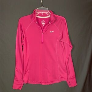 Nike Pink Dri-FIT Quarter-Zip running pullover size medium
